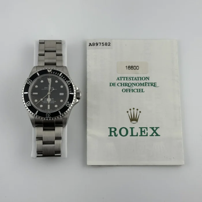 Rolex Sea-Dweller Black Dial on Oyster Ref. 16600 with Papers 2000 - Image 5