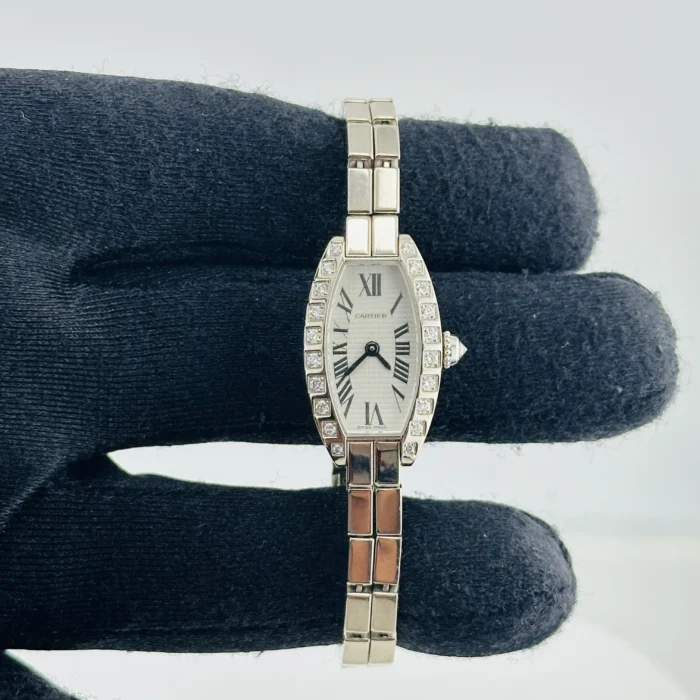 Cartier Tonneau Silver Roman Dial on WG Ref. 2545 - Image 2