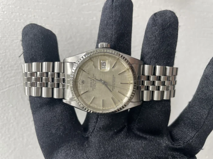 Rolex Datejust Silver Linen Dial on Jubilee Ref. 16014 - Image 2