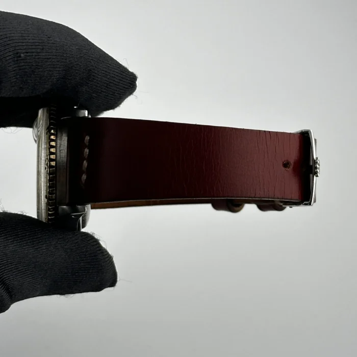 Rolex Datejust Turn-o-Graph Champagne Stick Dial on Generic Leather OG Buckle Ref. 6609 - Image 4