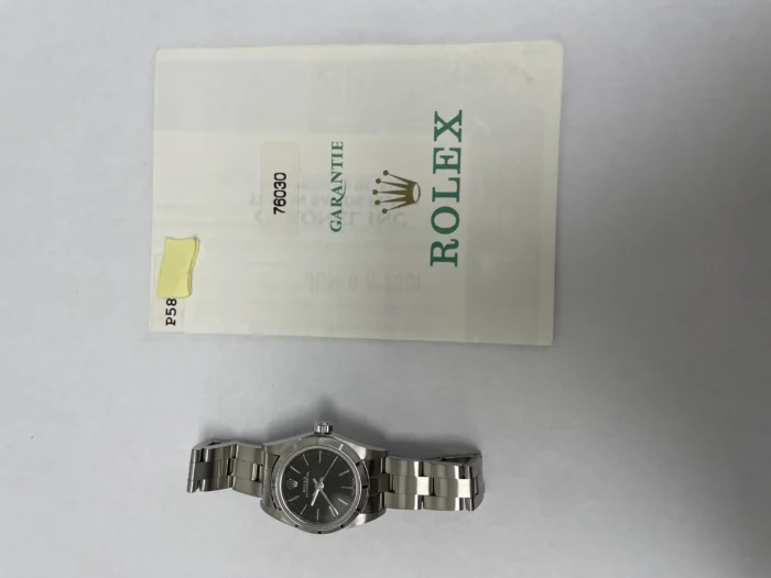 Rolex Oyster Perpetual Black Dial on Oyster Ref. 76030 with Papers 2001 - Image 5