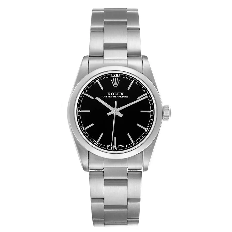 20252223_020zr8xtjkkp321frdzidt8chuwn.webp Rolex Oyster Perpetual Black Dial on Oyster Ref. 77080 with Papers - Image 1