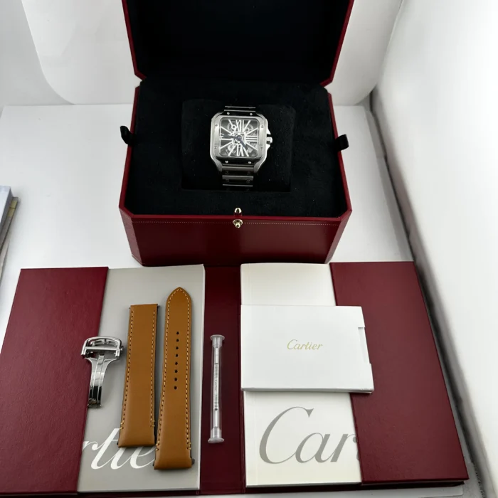 Cartier Santos Skeleton Skeleton Dial Ref. 4109 with Papers - Image 5