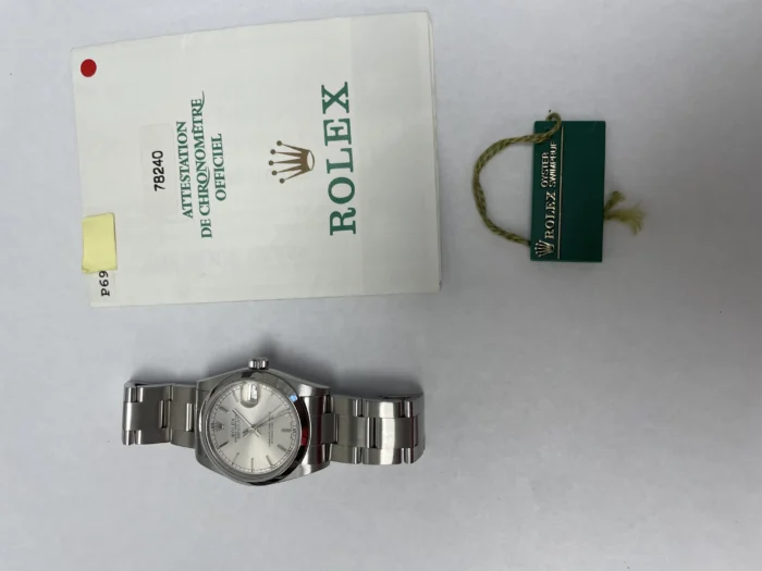 Rolex Datejust Silver Dial on Oyster Ref. 78240 with Papers 2001 - Image 5