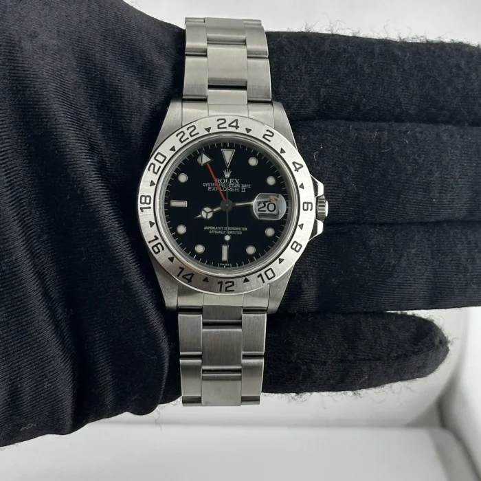 Rolex Explorer II Black Dial on Oyster Ref. 16570 with Papers - Image 2