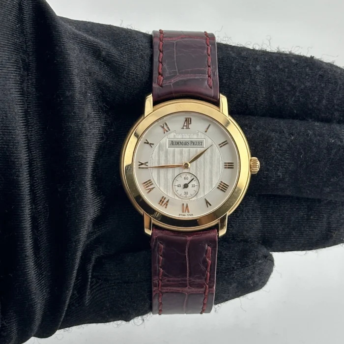 Audemars Piguet Jules Ivory Roman Dial on Leather Ref. 15056OR - Image 2