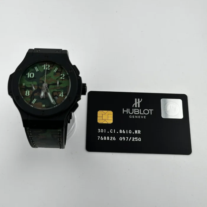 Hublot Big Bang Commando Jungle B/P Green Camouflage Dial on Leather & Rubber Ref. 301.C1.8610.NR with Card 2012 - Image 5