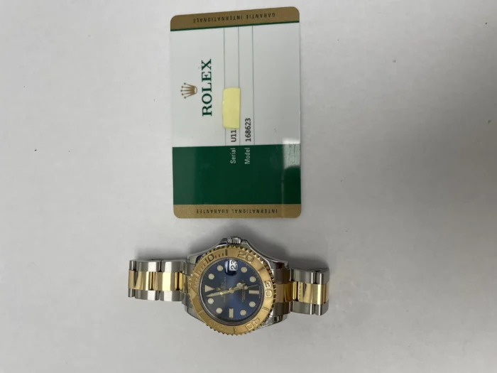 Rolex Yacht-Master Blue Dial on Oyster Ref. 168623 with New Style Card (White) - Image 5