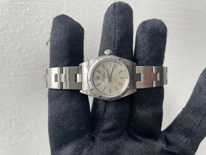 Rolex Oyster Perpetual Silver Dial on Oyster Bracelet Ref. 76030 with Papers 2000 - Image 2