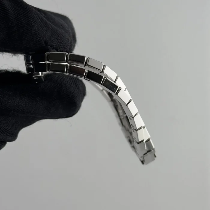 Cartier Tonneau Lanieres Silver Roman Dial on WG 2 Row Ref. 2545 - Image 4