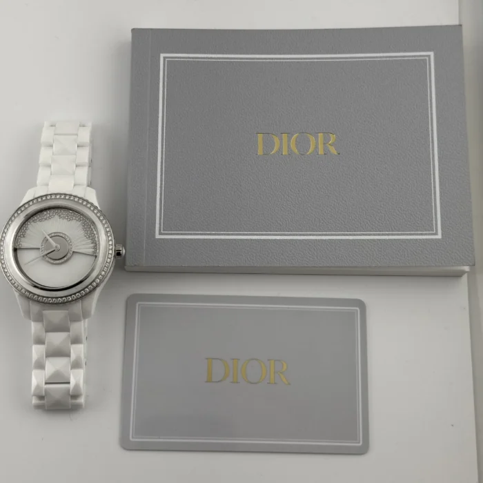 Christian Dior VIII Grand Bal OG White Ceramic Diamond Dial on Ceramic Ref. CD124BE4 with Papers - Image 5
