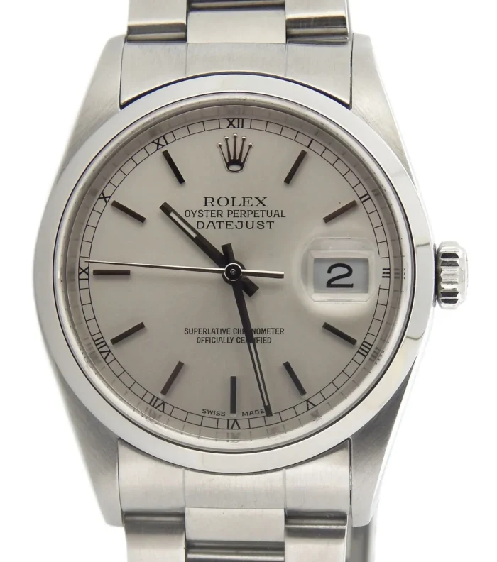 Rolex Datejust Silver Dial on Oyster Ref. 16200 with Papers 2005 - Image 1