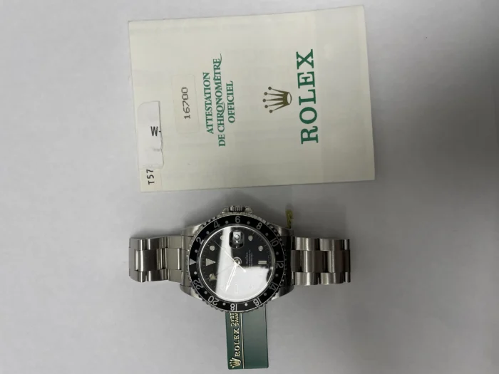 Rolex GMT-Master Black Dial on Oyster Bracelet Ref. 16700 with Papers 1997 - Image 4