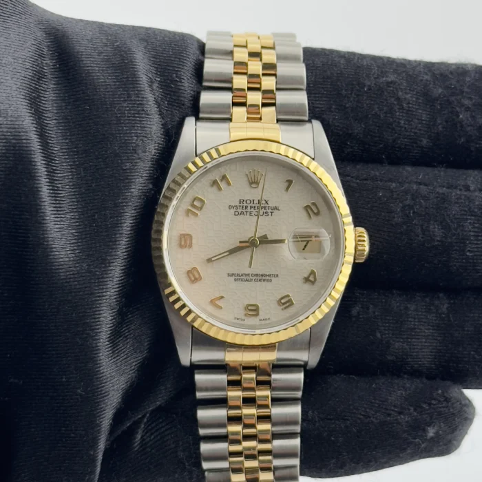 Rolex Datejust Ivory Anniversary Arabic Dial on Jubilee Ref. 16233 - Image 2