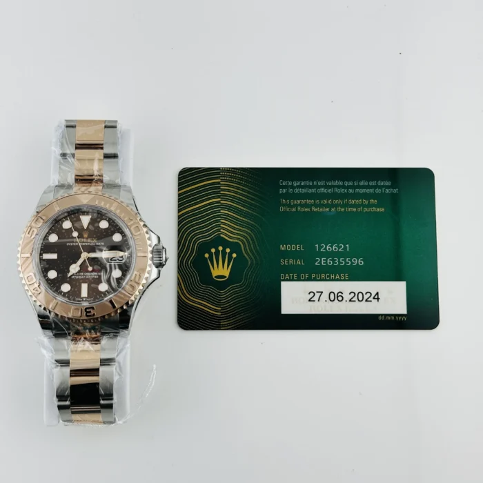 Rolex Yacht-Master Chocolate Dial on Oyster Ref. 126621 with Card (New Style Green) 2024 - Image 7