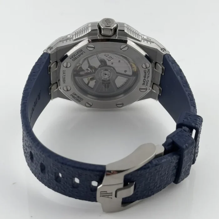 Audemars Piguet Royal Oak Offshore Music Edition Blue Dial on Rubber Ref. 77600TI.OO.A343CA.01 with Card 2022 - Image 4