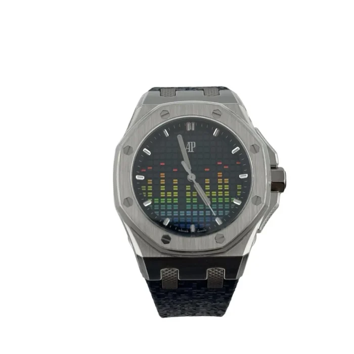Audemars Piguet Royal Oak Offshore Music Edition Blue Dial on Rubber Ref. 77600TI.OO.A343CA.01 with Card 2022 - Image 2