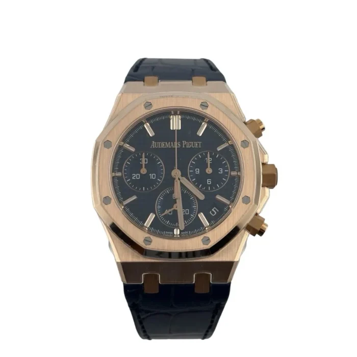 Audemars Piguet Royal Oak Chrono Blue Dial on Leather Ref. 26240OR.OO.D315CR.02 with Card 2022 - Image 2