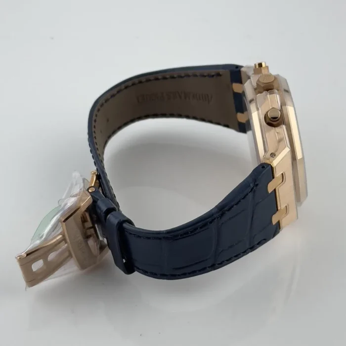 Audemars Piguet Royal Oak Chrono Blue Dial on Leather Ref. 26240OR.OO.D315CR.02 with Card 2022 - Image 3