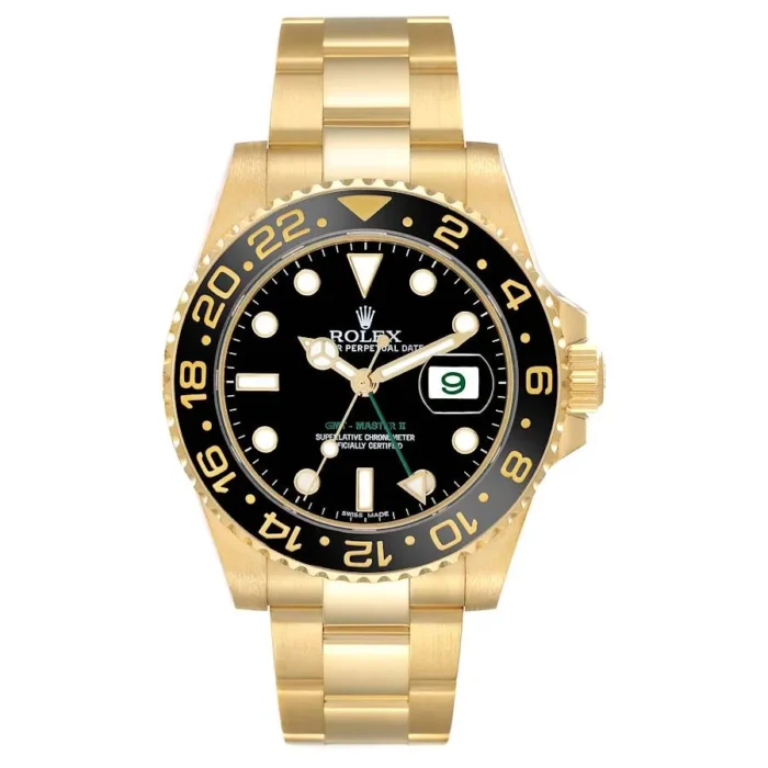 Rolex GMT-Master II Black Dial on Oyster Bracelet Ref. 116718LN with Card (Old Green) 2008 - Image 1