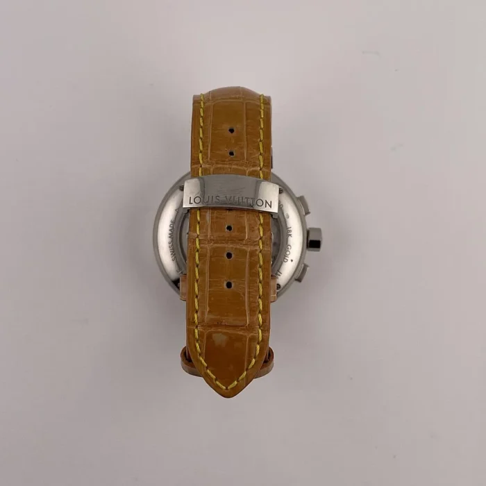 Louis Vuitton Tambour Slate Grey Dial on Leather Strap Ref. Q11430 - Image 2