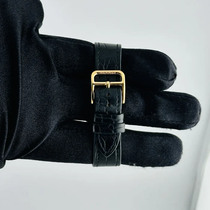 Hermes H Black Dial on Leather Ref. HH1.270B with Papers - Image 3