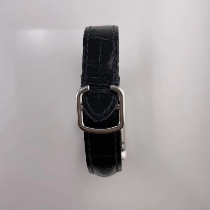 Cartier Tank Americaine Silver Roman Dial on Leather Ref. WSTA0017 with Card - Image 2