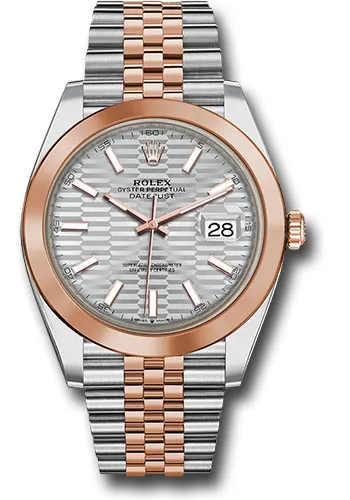 20252295_m536k7okqt4j2vduoebbjvk49noe.webp Rolex Datejust 41 Silver Fluted Motif Dial on Jubilee Ref. 126301 with New Style Card (green) 2023 - Image 1