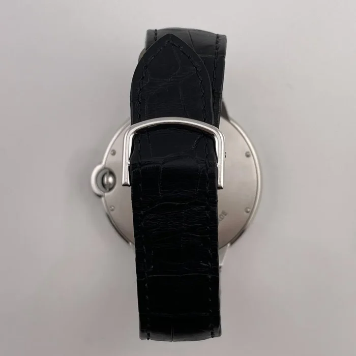Cartier Ballon Bleu Blue Dial on Leather Ref. 3377 with Papers - Image 2