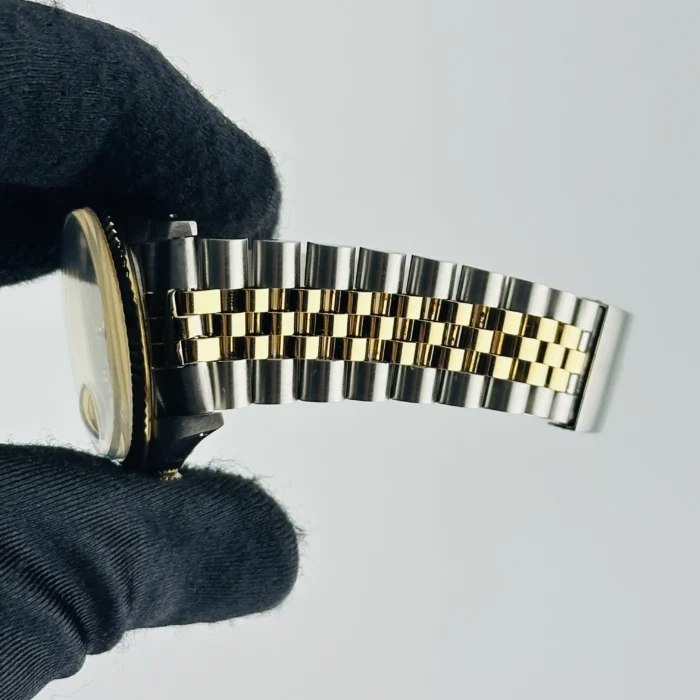 Rolex Datejust Silver / Gold Stick Dial on D-Link Jubilee Bracelet Ref. 16013 - Image 4