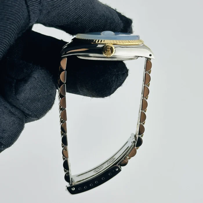 Rolex Datejust Silver / Gold Stick Dial on D-Link Jubilee Bracelet Ref. 16013 - Image 5