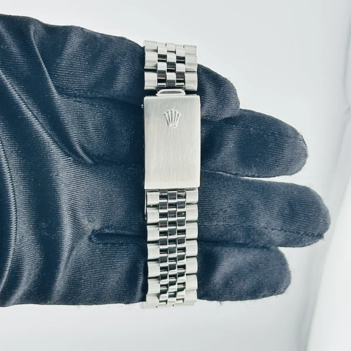 Rolex Datejust Silver Stick Dial on D-Link Jubilee Bracelet Ref. 16220 - Image 3