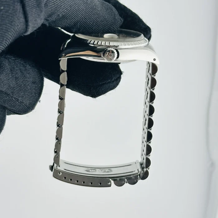 Rolex Datejust Silver Stick Dial on D-Link Jubilee Bracelet Ref. 16220 - Image 5