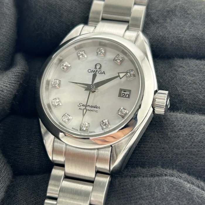 Omega Seamaster Aqua Terra White MOP Dial on Steel Ref. 2563.75 - Image 3