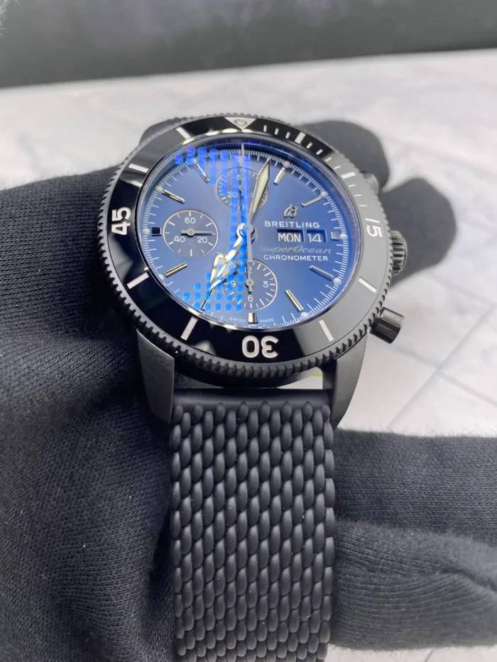 Breitling Superocean H√©ritage II Chronograph Blue Dial on Bracelet Ref. M13313101C1S1 with Card 2026 - Image 3