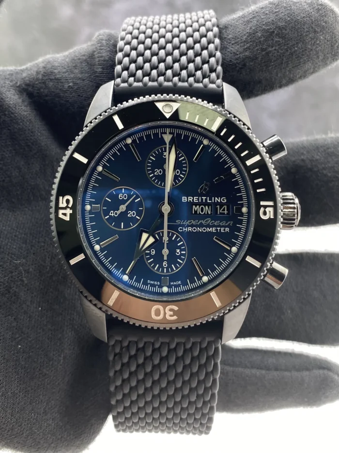 Breitling Superocean H√©ritage II Chronograph Blue Dial on Bracelet Ref. M13313101C1S1 with Card 2026 - Image 2