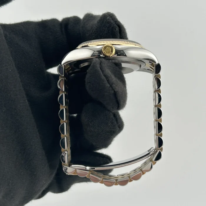 Rolex Datejust Champagne Anniversary Factory Diamond Dial Dial on D-Link Jubilee Hidden-Clasp Bracelet Ref. 116233G - Image 6