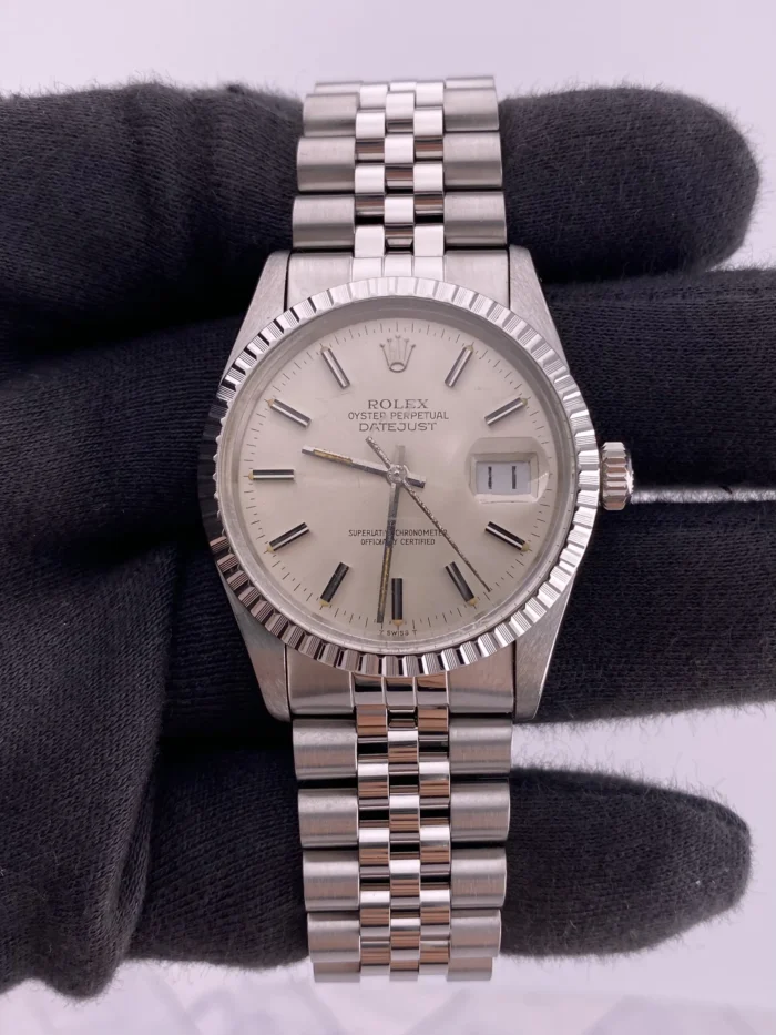Rolex Datejust Silver Stick Dial on Jubilee Ref. 16030 - Image 2
