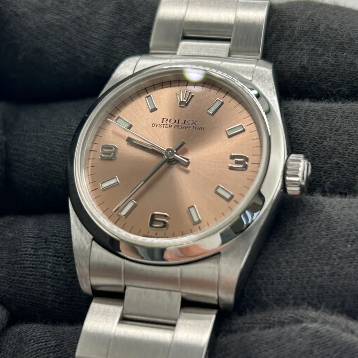 Rolex Oyster Perpetual Salmon Dial on Oyster Bracelet Ref. 67480 - Image 2