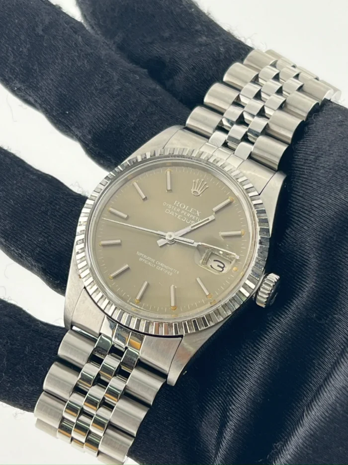 Rolex Datejust Grey Stick Dial on D-Link Jubilee Bracelet Ref. 16030 - Image 2