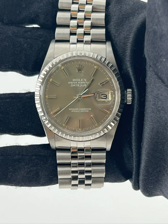 Rolex Datejust Grey Stick Dial on D-Link Jubilee Bracelet Ref. 16030 - Image 1