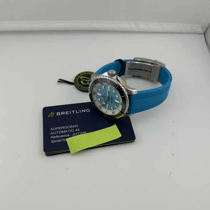 Breitling Superocean Automatic Turquoise Dial on Rubber Strap Ref. A17376211L2S2 with Card 2026 - Image 7