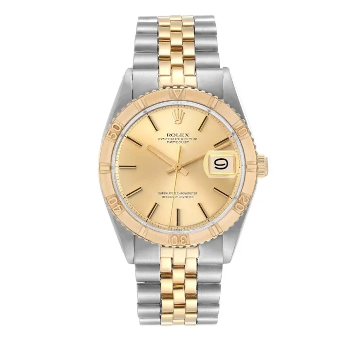 Rolex Datejust Turnograph Champagne Stick / Has Spots Dial on Folded Jubilee Bracelet Ref. 1625 - Image 1