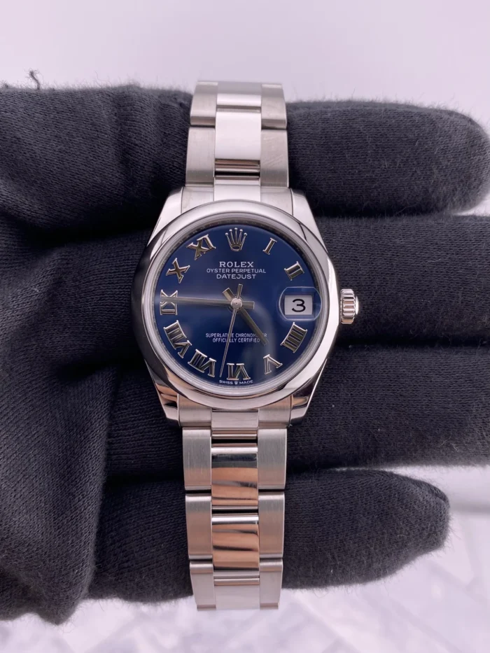 Rolex Datejust 31 Blue Roman Dial on Oyster Ref. 278240 with Card (New Style Green) 2023 - Image 2