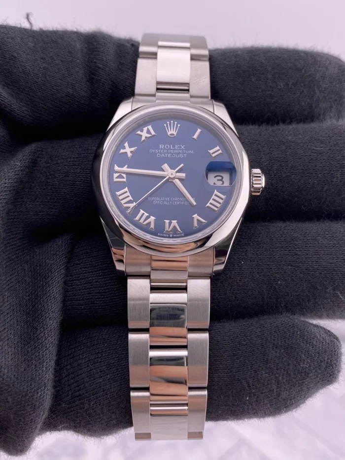 Rolex Datejust 31 Blue Roman Dial on Oyster Ref. 278240 with Card (New Style Green) 2023 - Image 3