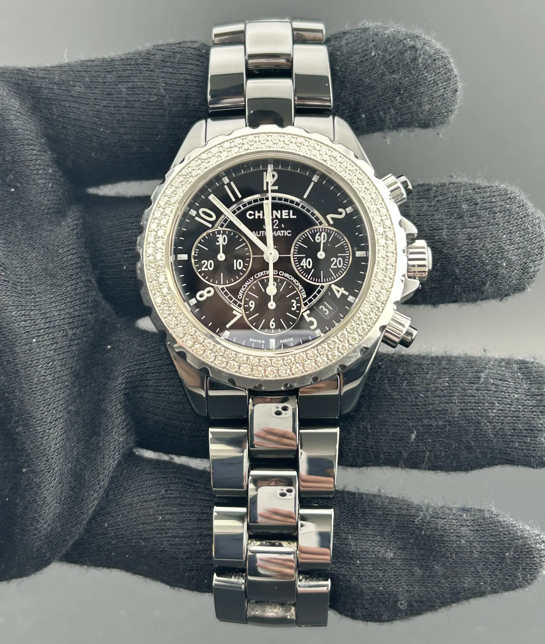 20624031_nv7s9876p9d0n7nz8uqbyxfjt1mq.webp Chanel J12 Black Dial on Ceramic Ref. H1009 - Image 1