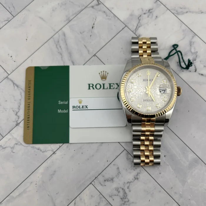 Rolex Datejust Anniversary Diamond Dial Dial on D-Link Jubilee Ref. 116233 with Card (New Style White) 2018 - Image 7