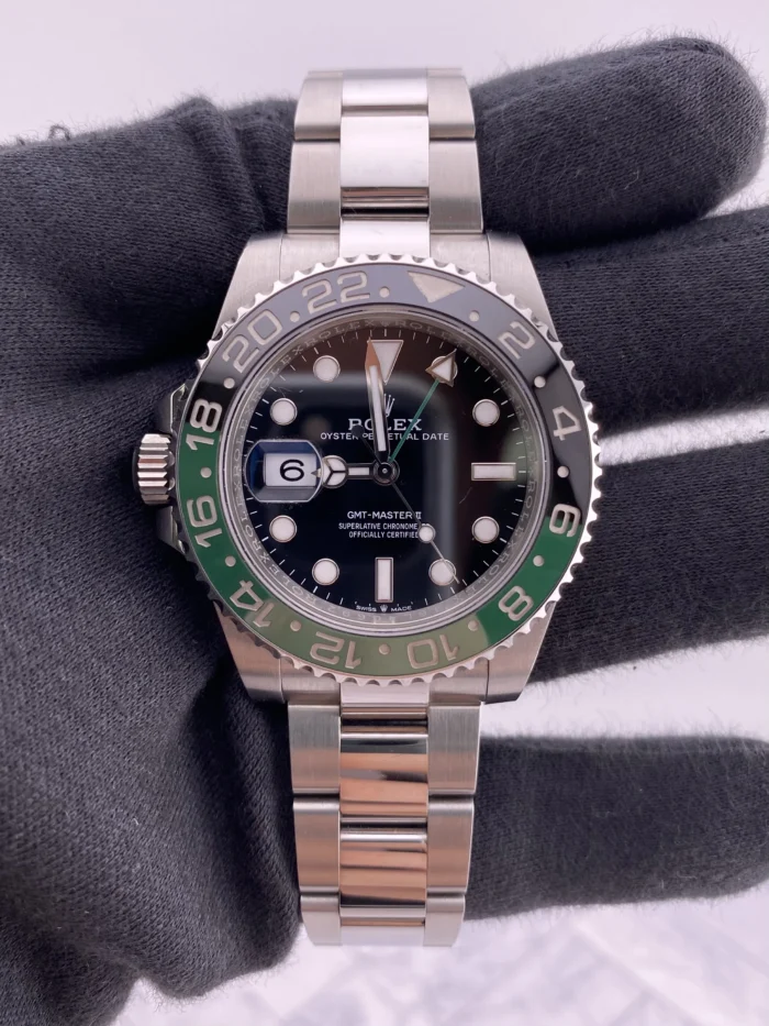 Rolex GMT-Master II "Sprite" Black Dial on Oyster Ref. 126720VTNR with New Style Card (green) 2025 - Image 2