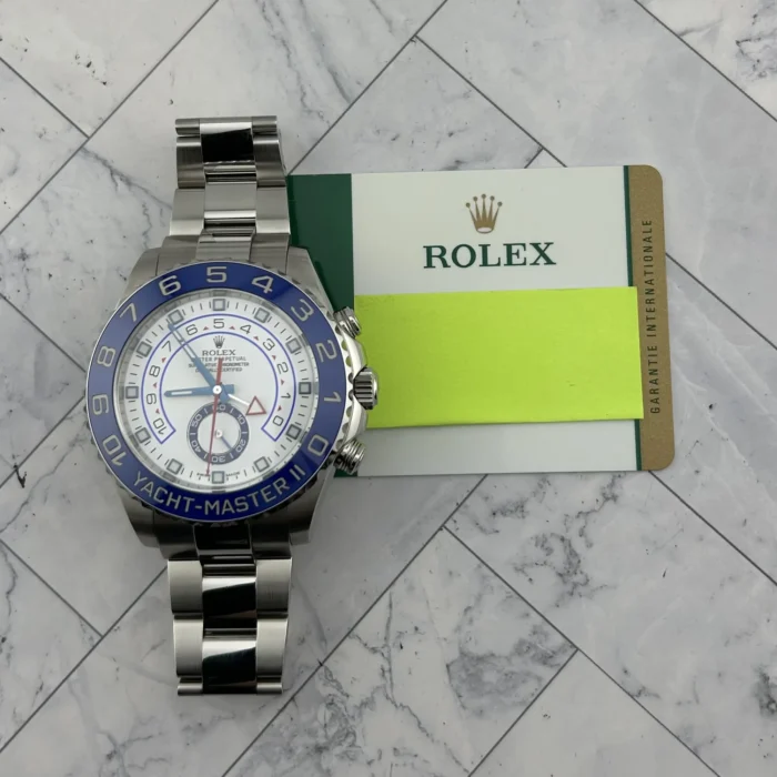 Rolex Yacht-Master II Matt White Dial on Oyster Ref. 116680 with New Style Card (White) 2016 - Image 7