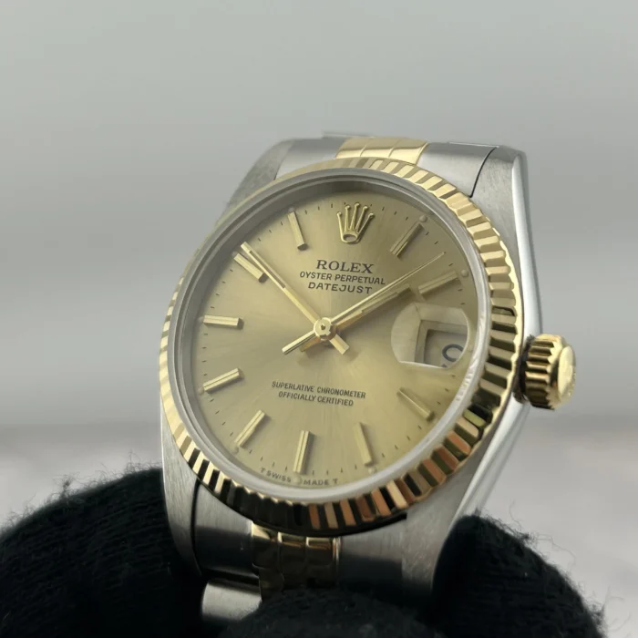 Rolex Datejust Champagne Stick Dial on D-Link Jubilee Ref. 68273 - Image 3